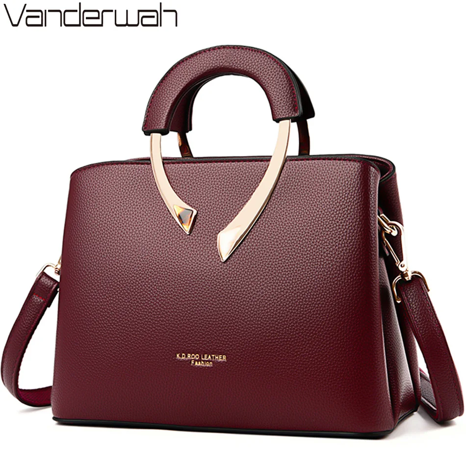 Luxury Bags Tote - VANDERWAH genuino, bolso informal de piel