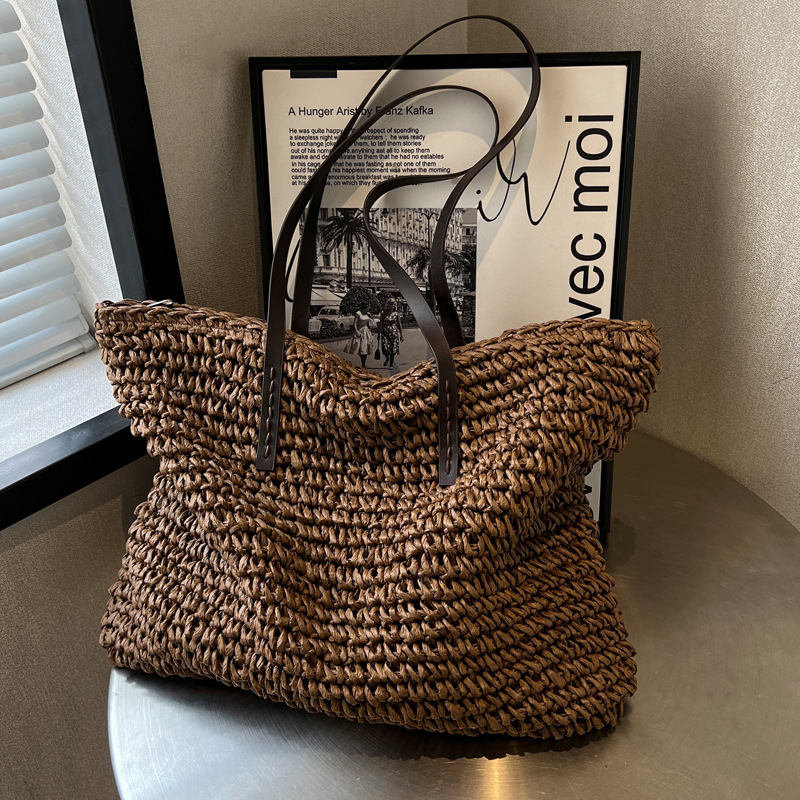 Bolsos de mano de paja tejida, - Luxury Bags Tote reseña y precio